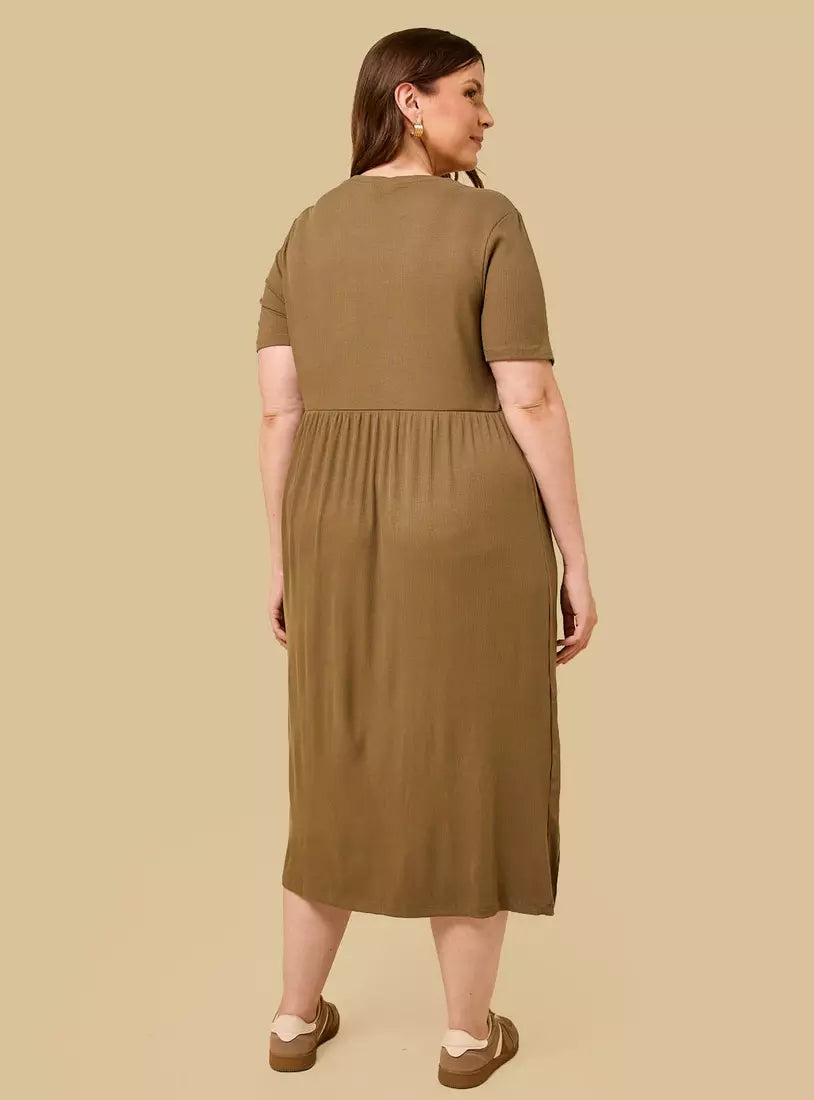 Ribbed Midi Dress