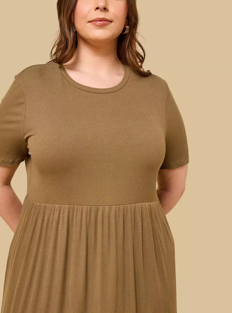 Ribbed Midi Dress