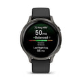 Garmin Venu 4 41mm Smartwatch - Slate Bezel With Black Silicone Band