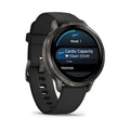 Garmin Venu 4 41mm Smartwatch - Slate Bezel With Black Silicone Band