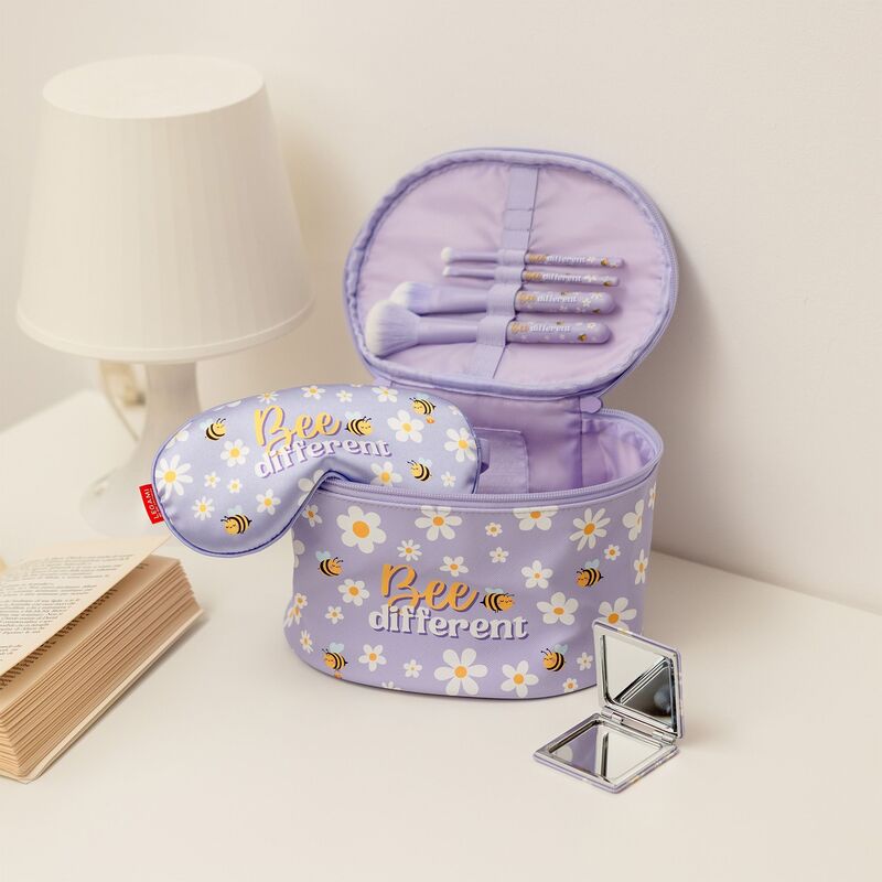Legami Oh My Glow! - Set Of 4 Makeup Brushes - Bee